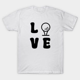 Love Golf Black T-Shirt